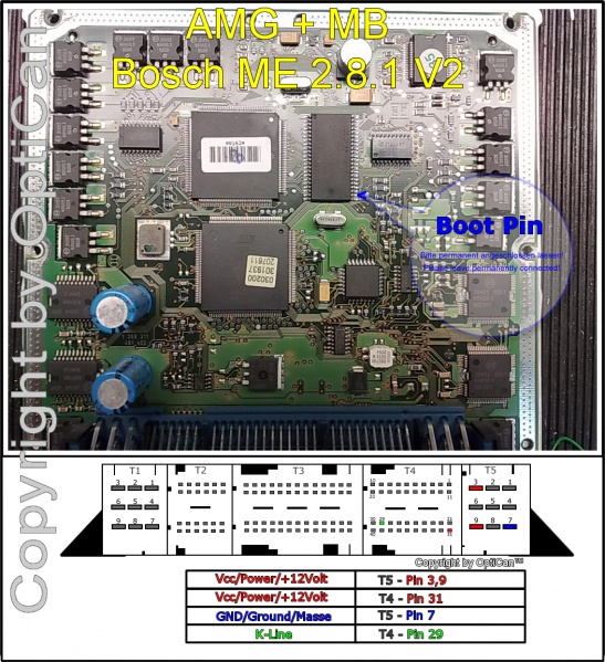 Bosch ME 2.8.1 (Mercedes Benz) pinout diagram 2